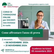 Corso per docenti neo-immessi in ruolo 24/25